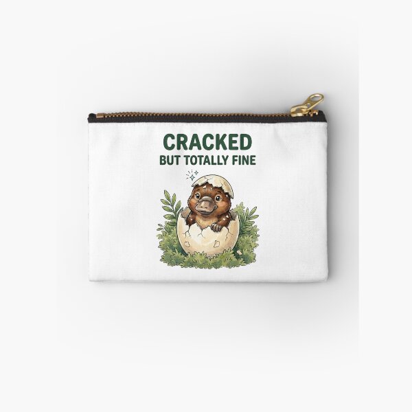 Item preview, Cracked But Totally Fine Cute Baby Platypus | Retro Egg Hatching Gen Z Sticker | Whimsical Animal Meme Art designed and sold by SergioMiklos.