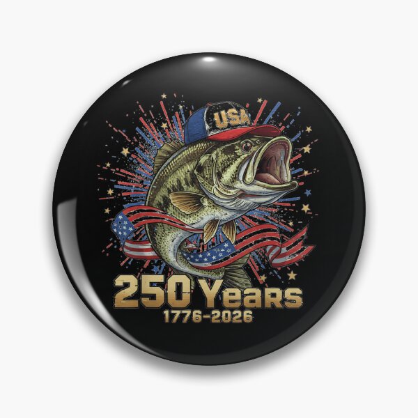 Item preview, Bass Fishing USA 250 Years Patriotic American Flag Fisherman Gift Design designed and sold by RuperDelois.