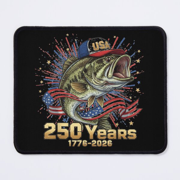 Item preview, Bass Fishing USA 250 Years Patriotic American Flag Fisherman Gift Design designed and sold by RuperDelois.
