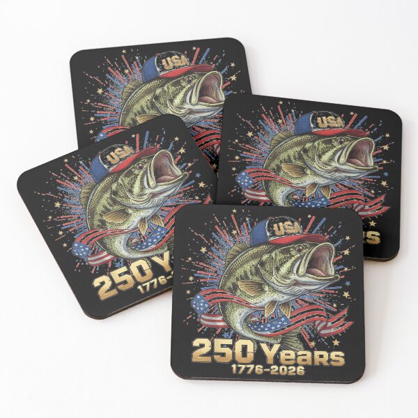 Item preview, Bass Fishing USA 250 Years Patriotic American Flag Fisherman Gift Design designed and sold by RuperDelois.