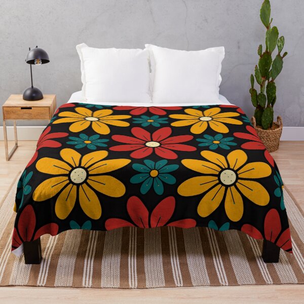 Item preview, Green, Red and Yellow Vintage Flowers Design 08 designed and sold by StefanStudioArt.