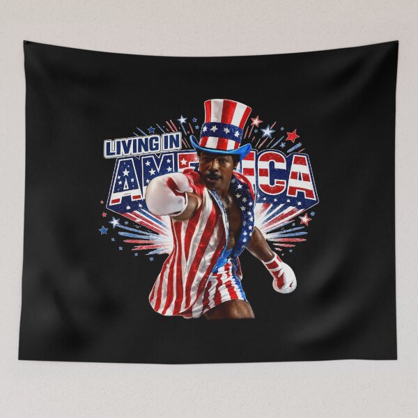 Item preview, Apollo Creed Living In America - Patriotic Boxing Fourth Of July America, USA Fighter designed and sold by kosterbleack.