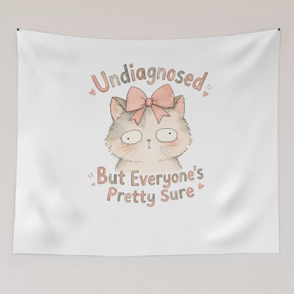 Item preview, Undiagnosed But Everyone's Pretty Sure Neurodivergent Relatable Humor designed and sold by HumansStuck12.
