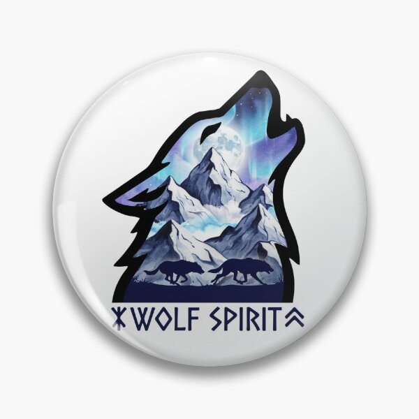 Item preview, Mystical Wolf Spirit Nordic Mountain Silhouette Vector Graphic designed and sold by Gabe1983.