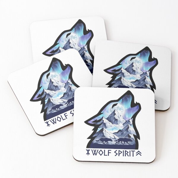 Item preview, Mystical Wolf Spirit Nordic Mountain Silhouette Vector Graphic designed and sold by Gabe1983.