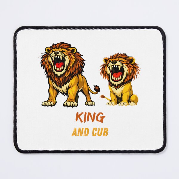 Item preview, King and Cub – Lion Father and Child Illustration designed and sold by ROARSOME DESiGNS.