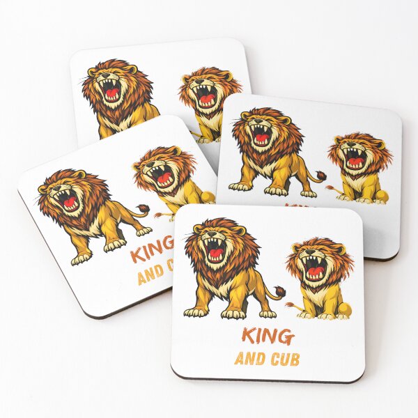Item preview, King and Cub – Lion Father and Child Illustration designed and sold by ROARSOME DESiGNS.