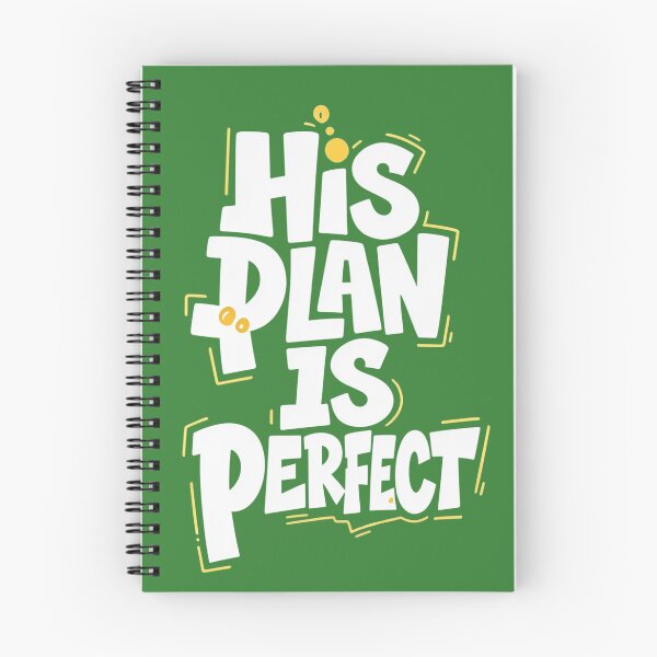 Item preview, His Plan Is Perfect - Christian Graffiti Typography designed and sold by Emmafeystilo.