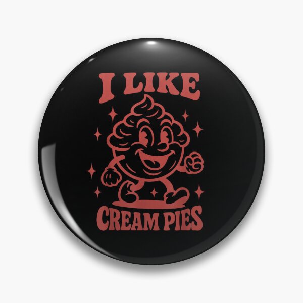 Item preview, I Like Cream Pies Funny Vintage Retro Cartoon Mascot Character Humor Dessert designed and sold by EricCotanori.