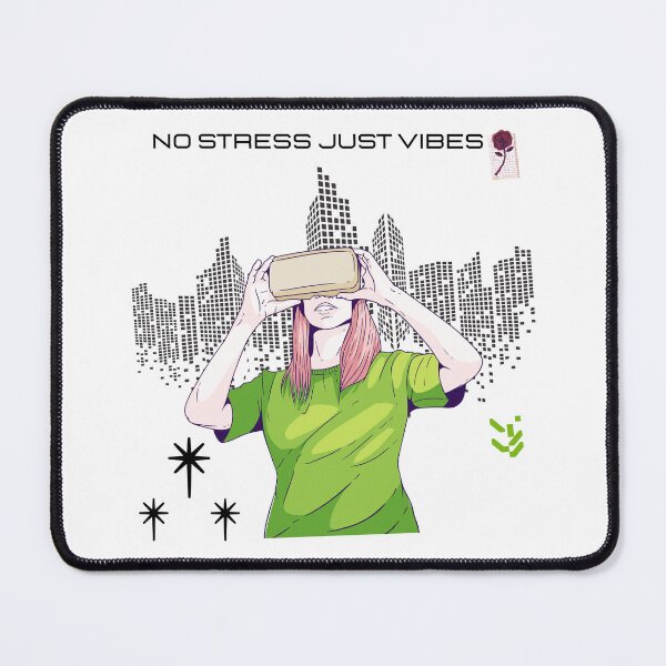 Item preview, No Stress Just Vibes Aesthetic Quote Design designed and sold by Scopestor.