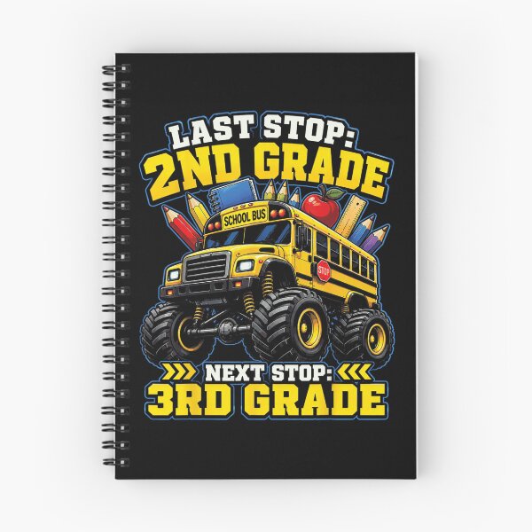 Item preview, Last Stop 2nd Grade Next Stop 3rd Grade Monster Truck School Bus designed and sold by EricCotanori.