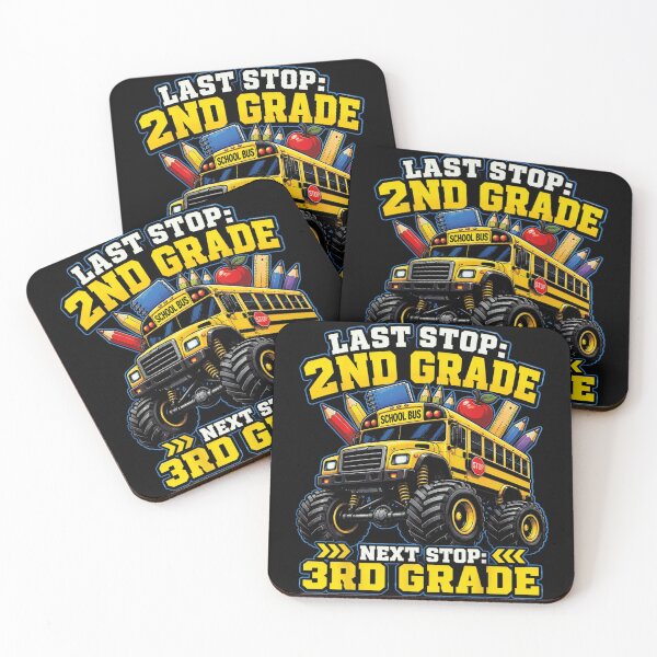Item preview, Last Stop 2nd Grade Next Stop 3rd Grade Monster Truck School Bus designed and sold by EricCotanori.
