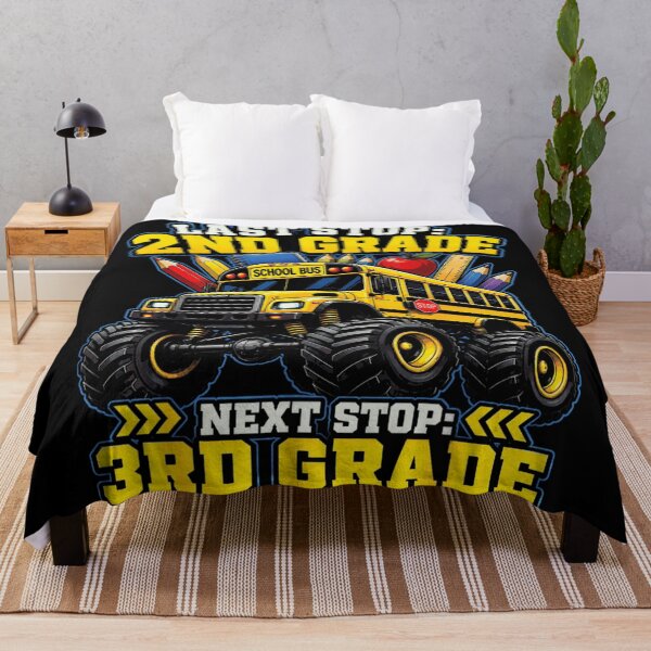 Item preview, Last Stop 2nd Grade Next Stop 3rd Grade Monster Truck School Bus designed and sold by EricCotanori.