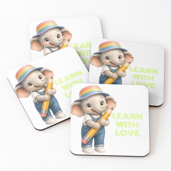 Item preview, Learn with Love Cute Elephant Student – Kawaii Learning Design designed and sold by BonnieGlam13.