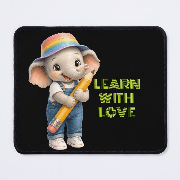 Item preview, Learn with Love Cute Elephant Student – Kawaii Learning Design designed and sold by BonnieGlam13.