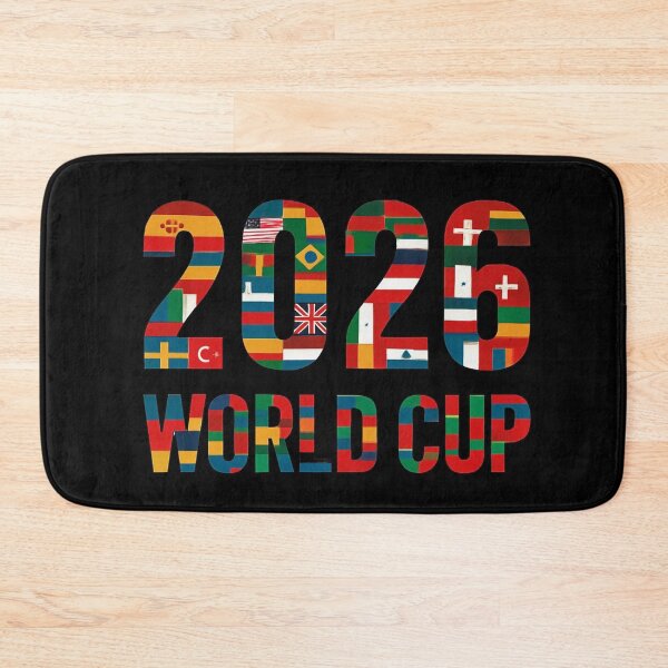 Item preview, 2026 World Cup Flags Typography designed and sold by Khadigadesings.