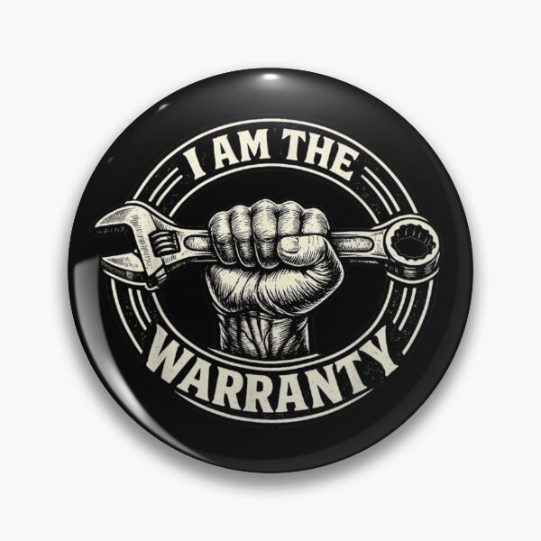 Item preview, I Am The Warranty Funny Mechanic Fist Holding Wrench Vintage Retro Logo designed and sold by LakenDraphil.