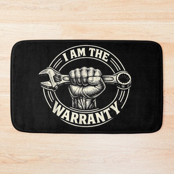 Item preview, I Am The Warranty Funny Mechanic Fist Holding Wrench Vintage Retro Logo designed and sold by LakenDraphil.