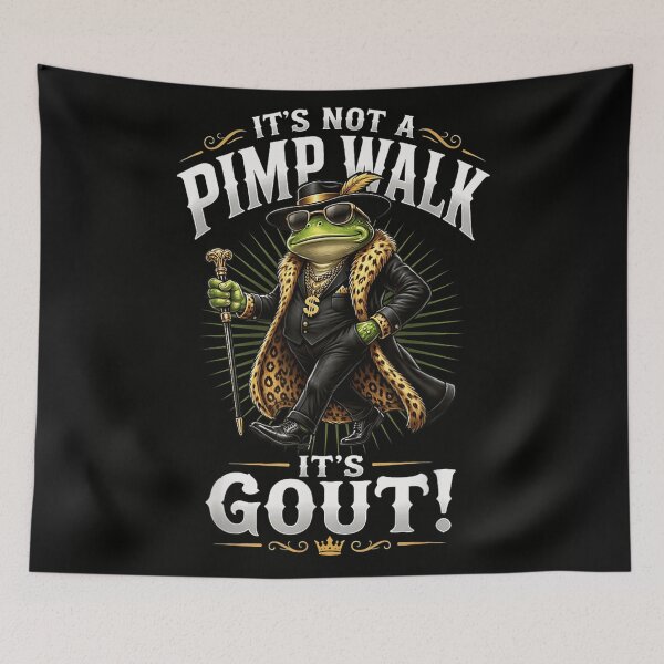 Item preview, Its Not A Pimp Walk Its Gout Funny Frog Pimp Costume designed and sold by LakenDraphil.