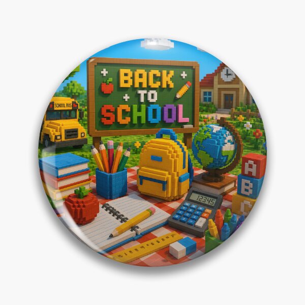 Item preview, Back to School Pixel Block Adventure designed and sold by aleano2026.