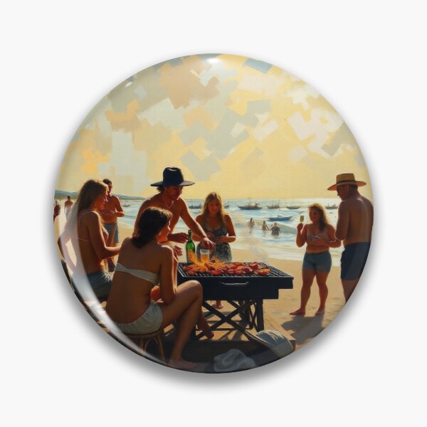 Item preview, BBQ on the beach in the style of Turner. designed and sold by oldMastersofart.