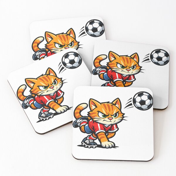 Item preview,  Soccer Cat Purrfect Strike designed and sold by PatiImagination.