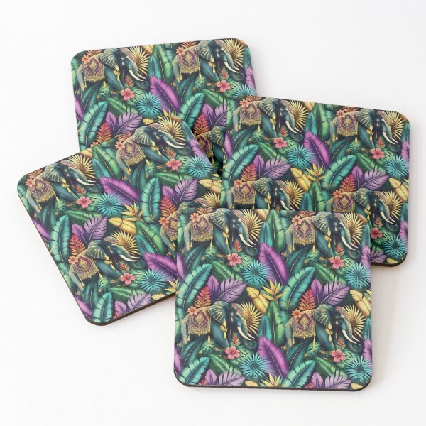 Item preview, Indian Elephant Jungle Dreams Seamless Surface Pattern designed and sold by taiche.