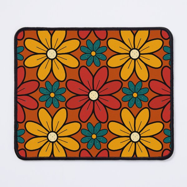 Item preview, Green, Red and Yellow Vintage Flowers Design 03 designed and sold by StefanStudioArt.