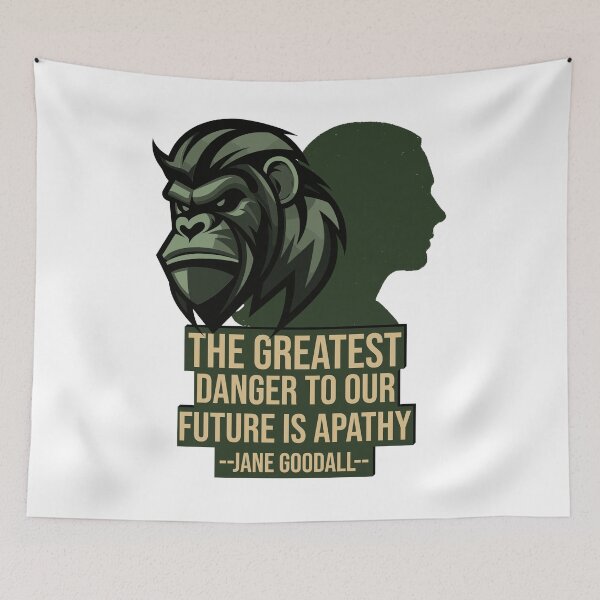 Item preview, The Greatest Danger to Our Future Is Apathy Quote designed and sold by ArtsyExplorer.