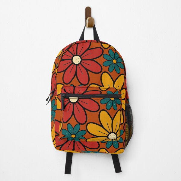 Item preview, Green, Red and Yellow Vintage Flowers Design 03 designed and sold by StefanStudioArt.