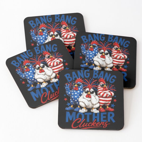 Item preview, Bang Bang Mother Cluckers Patriotic American Roosters 4th Of July Fireworks designed and sold by LakenDraphil.