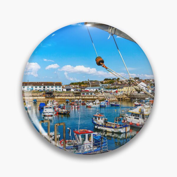 Item preview, Porthleven Harbour with Boats and Quayside Crane, Cornwall, England designed and sold by Paul Thompson Photography.