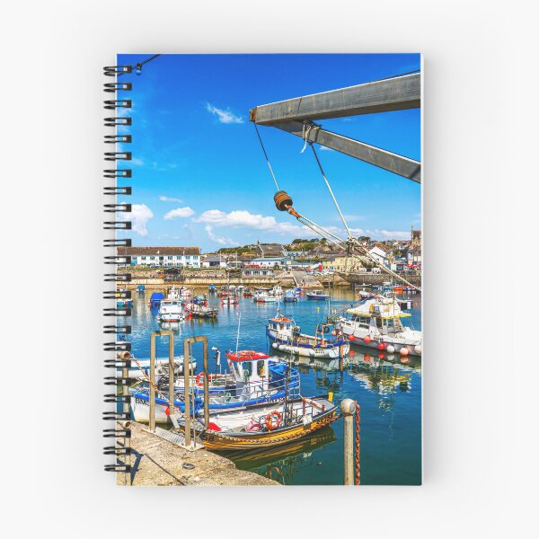 Item preview, Porthleven Harbour with Boats and Quayside Crane, Cornwall, England designed and sold by Paul Thompson Photography.