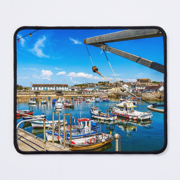 Item preview, Porthleven Harbour with Boats and Quayside Crane, Cornwall, England designed and sold by Paul Thompson Photography.