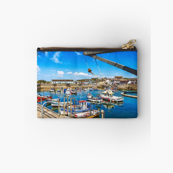 Item preview, Porthleven Harbour with Boats and Quayside Crane, Cornwall, England designed and sold by Paul Thompson Photography.