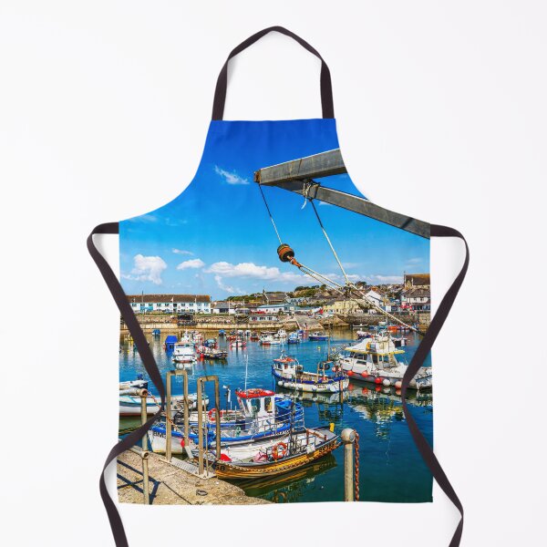 Item preview, Porthleven Harbour with Boats and Quayside Crane, Cornwall, England designed and sold by Paul Thompson Photography.