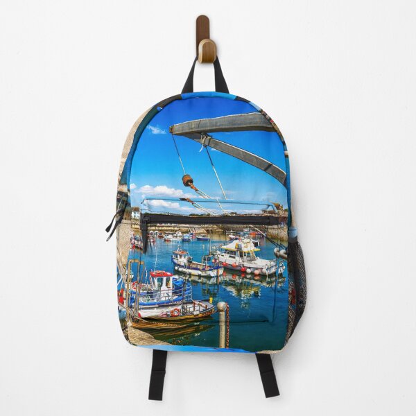 Item preview, Porthleven Harbour with Boats and Quayside Crane, Cornwall, England designed and sold by Paul Thompson Photography.