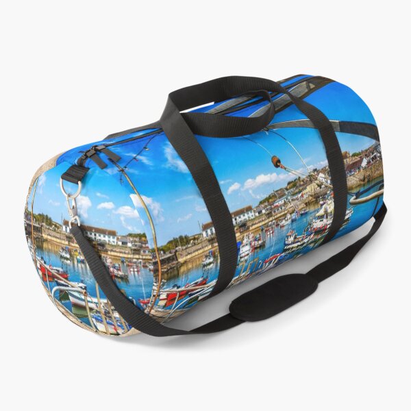 Item preview, Porthleven Harbour with Boats and Quayside Crane, Cornwall, England designed and sold by Paul Thompson Photography.