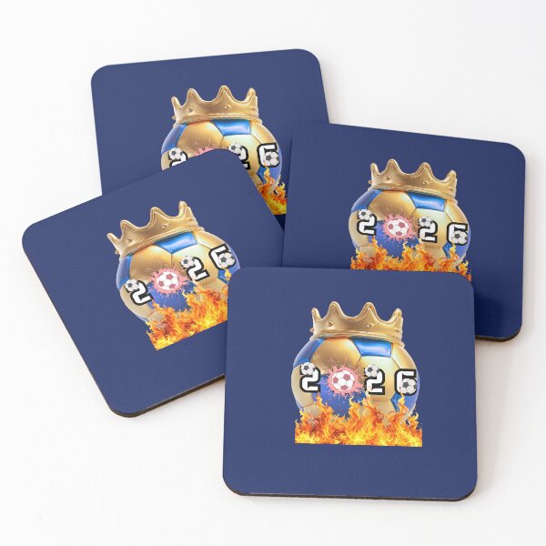 Item preview, 2026 Soccer Champion Crown – Golden Football Fire Trophy Design designed and sold by Palette-Vibes.