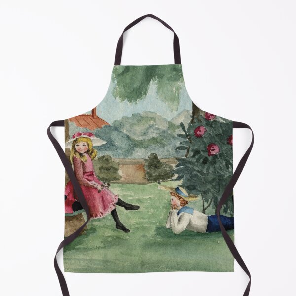 Item preview, Boy and girl in an English garden designed and sold by TerryKerrImages.