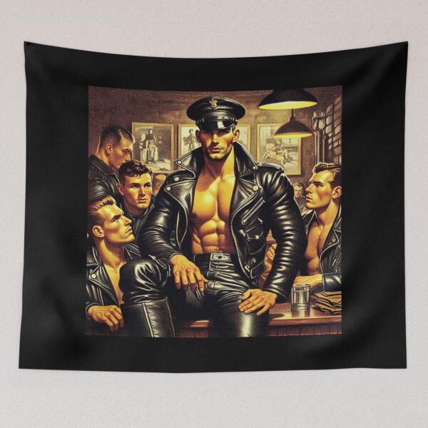 Item preview, Vintage Tom of Finland Clothing Tribute – In Control Gay Bar Leather Daddy designed and sold by ItsAKinkThing.