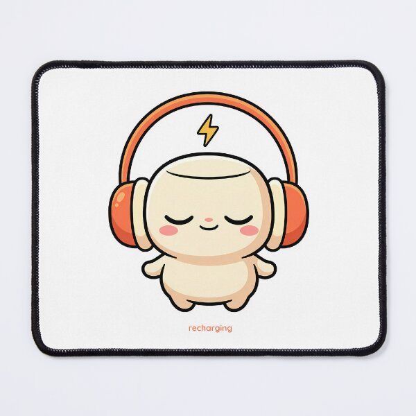Item preview, Recharging Funny Introvert Headphones Social Battery Humor designed and sold by how-is-design.