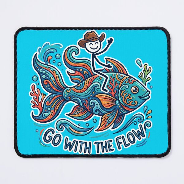 Item preview, Go With The Flow – Ocean Explorer Stickman Adventure designed and sold by Chroma Dreams .