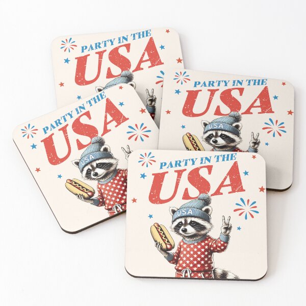 Item preview, Funny 4th Of July Raccoon - Party In The USA designed and sold by legendaryskins.
