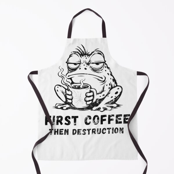 Item preview, First Coffee Then Destruction - Grumpy Coffee Lover designed and sold by wesdesignshop.