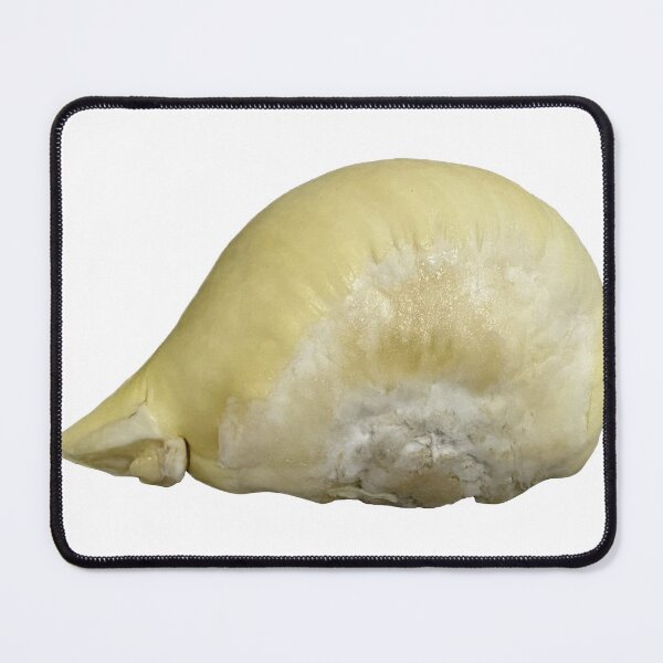 Item preview, Fresh yellow durian flesh isolated on a white background, showcasing the creamy texture of the famous tropical fruit designed and sold by pipikijung.