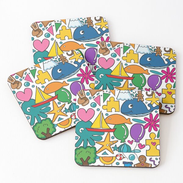 Item preview, Whimsical Kawaii Doodle Cartoon Mashup No 01 designed and sold by ajamzbox.