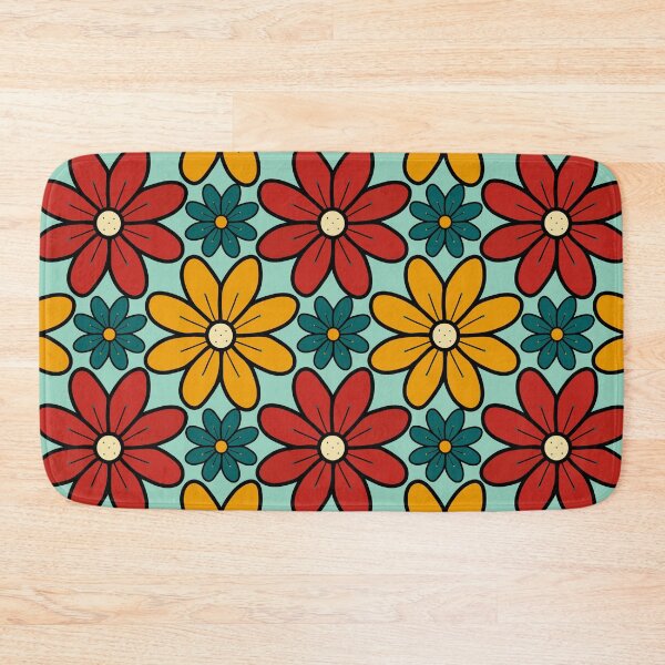 Item preview, Green, Red and Yellow Vintage Flowers Design 94 designed and sold by StefanStudioArt.