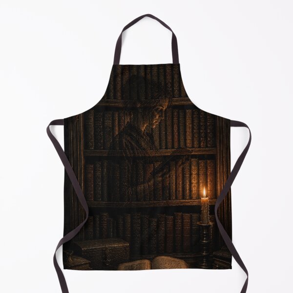 Item preview, The Ghost Librarian | Hidden Image Dark Academia Library Art | Gothic Bookshelf Fantasy designed and sold by Esterlane.