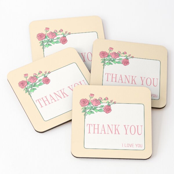 Item preview, Elegant Pink Roses Thank You Frame Art designed and sold by ubborn.